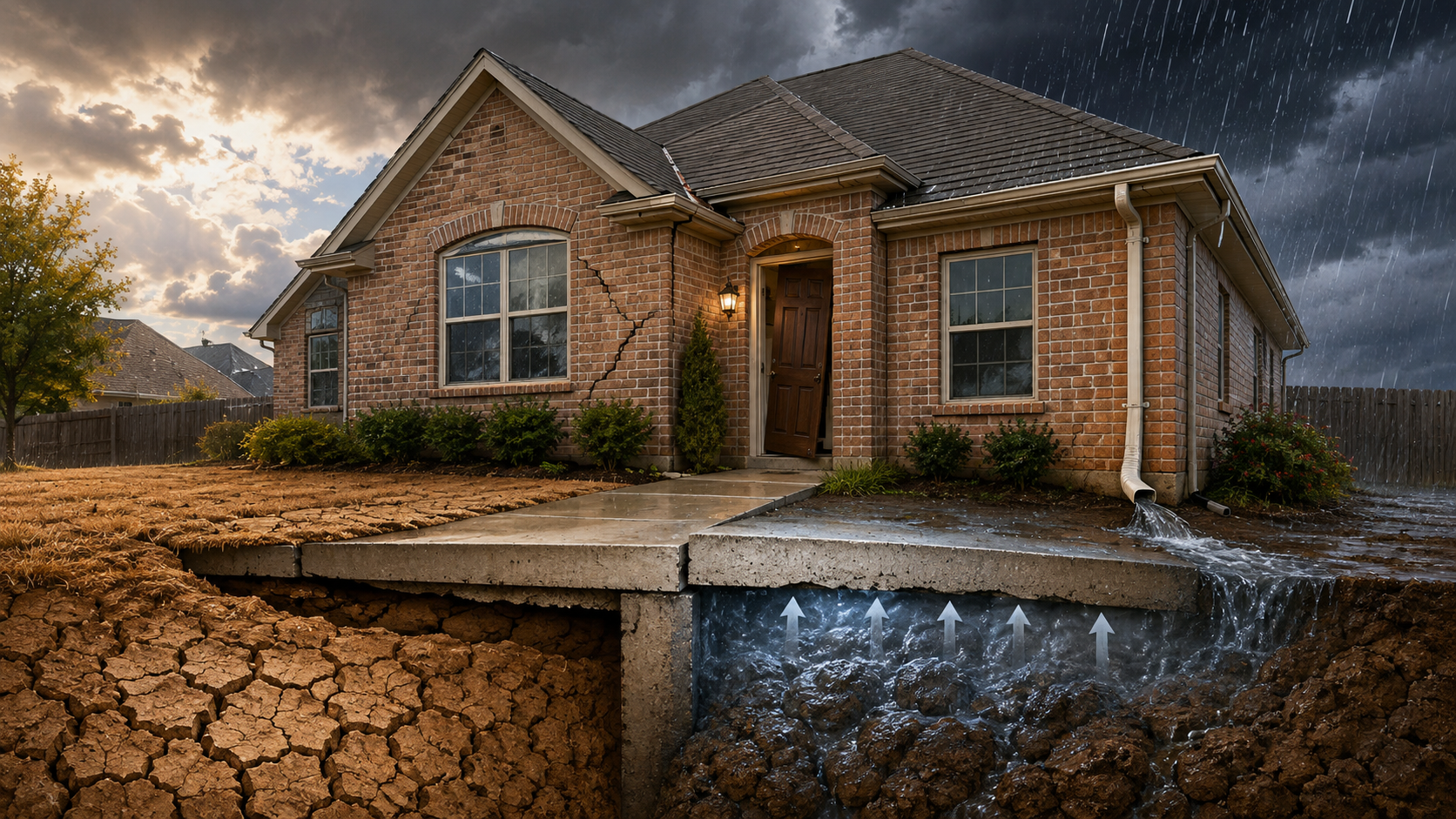 Why Foundation Problems Can Suddenly Appear After the First Fall Rain in North Texas